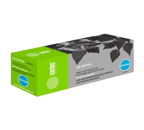 Картридж лазерный Cactus CS-CE410A CE410A черный (2200стр.) для HP LJ Pro 300/M351/400/M451