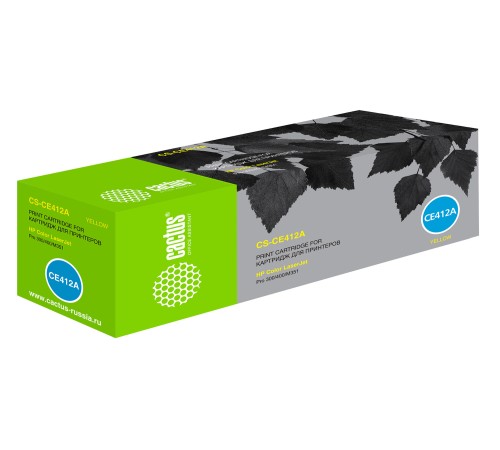 Картридж лазерный Cactus CS-CE412A CE412A желтый (2600стр.) для HP CLJ Pro 300/400/M351/