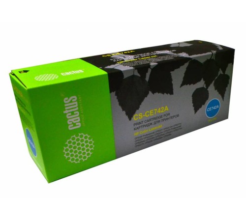 Картридж лазерный Cactus CS-CE742A CE742A желтый (7300стр.) для HP LJ CP5220/CP5221/CP5223/CP5225
