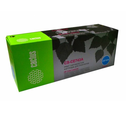 Картридж лазерный Cactus CS-CE743A CE743A пурпурный (7300стр.) для HP LJ CP5220/CP5221/CP5223/CP5225