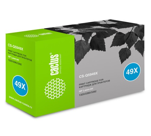 Картридж лазерный Cactus CS-Q5949X Q5949X черный (6000стр.) для HP LJ 1320/3390/3392