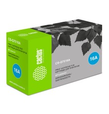 Картридж лазерный Cactus CS-Q7516A Q7516A черный (12000стр.) для HP LJ 5200/5200N/5200L/5200TN/5200DTN