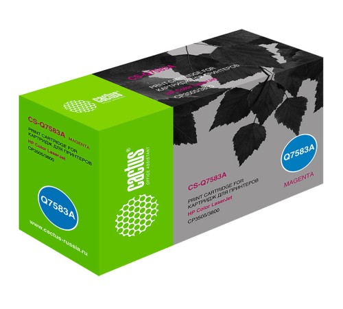 Картридж лазерный Cactus CS-Q7583A Q7583A пурпурный (6000стр.) для HP CLJ CP3505/3800