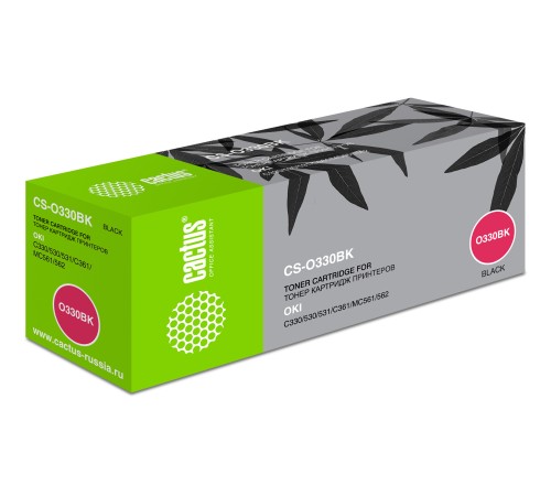 Картридж лазерный Cactus 44469809 CS-O330BK черный (3500стр.) для Oki C330/530
