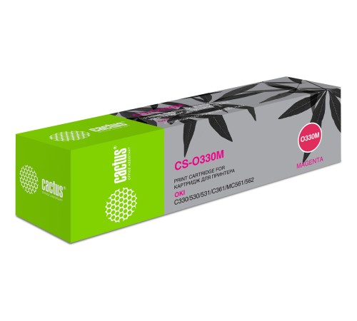 Картридж лазерный Cactus 44469715 CS-O330M пурпурный (3000стр.) для Oki C330/C530