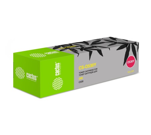 Картридж лазерный Cactus CS-O530Y желтый (5000стр.) для Oki C530
