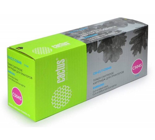 Картридж лазерный Cactus CS-CLT-C504S CLT-C504S голубой (1800стр.) для Samsung CLP-415N/ CLX-4195FW/4195FN