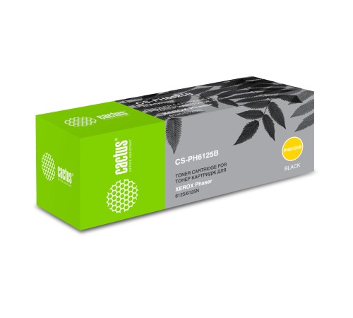 Картридж лазерный Cactus CS-PH6125B 106R01338 черный (2000стр.) для Xerox Phaser 6125