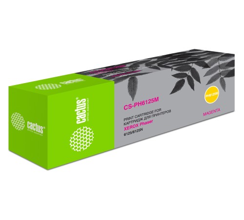 Картридж лазерный Cactus CS-PH6125M 106R01336 пурпурный (1000стр.) для Xerox Phaser 6125