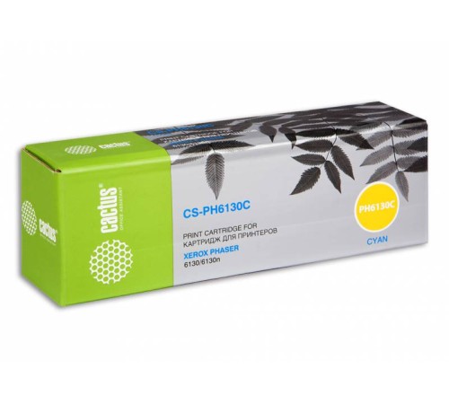 Картридж лазерный Cactus CS-PH6130C 106R01282 голубой (1900стр.) для Xerox Phaser 6130/6130n