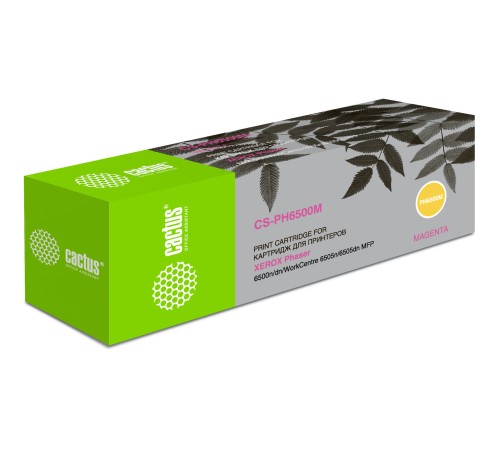 Картридж лазерный Cactus CS-PH6500M 106R01602 пурпурный (2500стр.) для Xerox Phaser 6500/WorkCentre 6505