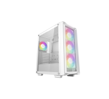 Корпус Deepcool CC560 MESH V2 WH без БП, боковое окно (закаленное стекло), 3x120мм ARGB LED вентилятор спереди и 1x120мм ARGB LED вентилятор сзади, белый, ATX