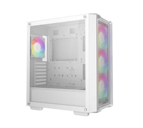 Корпус Deepcool CC560 MESH V2 WH без БП, боковое окно (закаленное стекло), 3x120мм ARGB LED вентилятор спереди и 1x120мм ARGB LED вентилятор сзади, белый, ATX