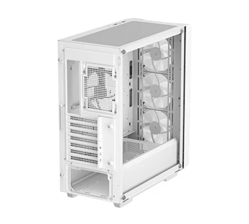 Корпус Deepcool CC560 MESH V2 WH без БП, боковое окно (закаленное стекло), 3x120мм ARGB LED вентилятор спереди и 1x120мм ARGB LED вентилятор сзади, белый, ATX