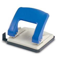 Дырокол Kw-Trio Stylish Medium 966G/BLU макс.:20лист. металл синий отв.:2 с линейкой