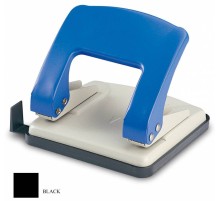 Дырокол Kw-Trio Stylish Medium 966GR/BLCK макс.:20лист. металл черный отв.:2 с линейкой