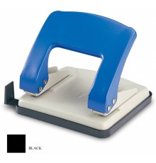 Дырокол Kw-Trio Stylish Medium 966GR/BLCK макс.:20лист. металл черный отв.:2 с линейкой
