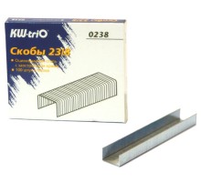 Скобы для степлера 23/8 Kw-Trio 0238 оцинкованные кор.карт. (упак.:1000шт.)