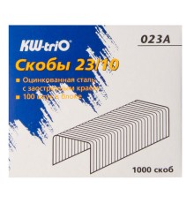 Скобы для степлера 23/10 Kw-Trio 023A оцинкованные кор.карт. (упак.:1000шт.)