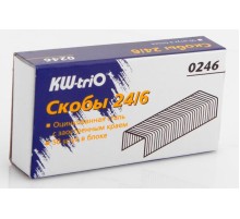 Скобы для степлера 24/6 Kw-Trio 0246 оцинкованные кор.карт. (упак.:1000шт.)