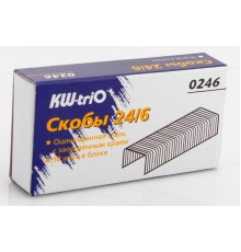 Скобы для степлера 24/6 Kw-Trio 0246 оцинкованные кор.карт. (упак.:1000шт.)
