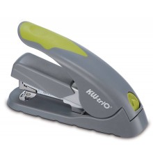 Степлер настольный Kw-Trio 5618GR/GREEN Soft-Touch 24/6 24/8 26/6 26/8 (40листов) снижение усилия серый/зеленый 100скоб