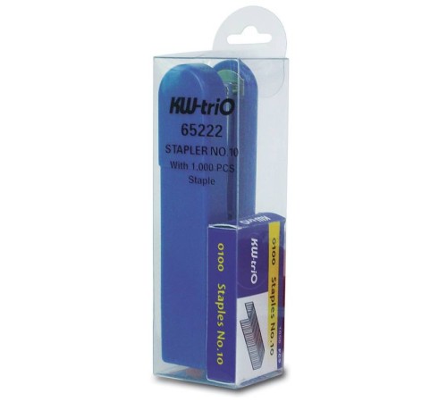 Комплект степлер+скобы ручной Kw-Trio 65222 N10 (20листов) ассорти металл/пластик закрытый блистер Комплект степлер+скобы ручной Kw-Trio 65222 N10 (20листов) ассорти металл/пластик закрытый блистер