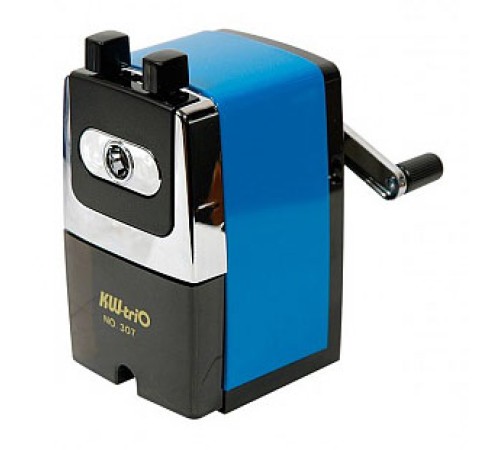 Точилка для карандашей механическая Kw-Trio 307Ablue 307A-BLU 1 отверстие металл синий Точилка для карандашей механическая Kw-Trio 307Ablue 307A-BLU 1 отверстие металл синий