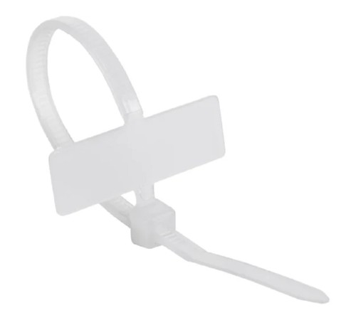 Хомут под маркер nylon 100x2,5 мм 100 шт. белый REXANT