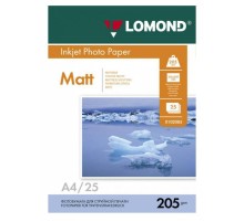 Фотобумага Lomond 0102124 A4/205г/м2/25л./белый матовое для струйной печати