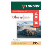 Фотобумага Lomond 0102070 A5/230г/м2/50л./белый глянцевое для струйной печати