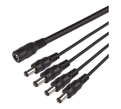 Разветвитель питания на 4 разъема 2,1х5,5 мм  REXANT