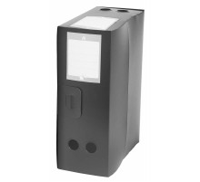 Короб архивный вырубная застежка Бюрократ -BA120BLCK пластик 1мм корешок 120мм 330х245мм черный