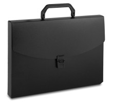 Портфель Бюрократ -BPP01BLCK 1 отдел. A4 пластик 0.7мм черный