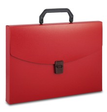 Портфель Бюрократ -BPP01RED 1 отдел. A4 пластик 0.7мм красный