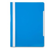 Папка-скоросшиватель Бюрократ -PS20AZURE A4 прозрач.верх.лист пластик голубой 0.12/0.16