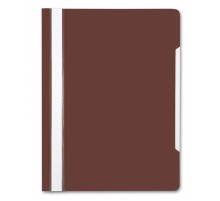 Папка-скоросшиватель Бюрократ -PS20BROWN A4 прозрач.верх.лист пластик коричневый 0.12/0.16