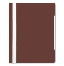 Папка-скоросшиватель Бюрократ -PS20BROWN A4 прозрач.верх.лист пластик коричневый 0.12/0.16