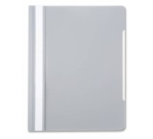 Папка-скоросшиватель Бюрократ -PS20GREY A4 прозрач.верх.лист пластик серый 0.12/0.16