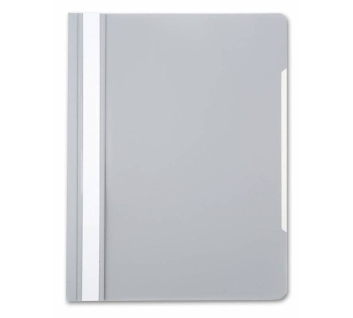 Папка-скоросшиватель Бюрократ -PS20GREY A4 прозрач.верх.лист пластик серый 0.12/0.16