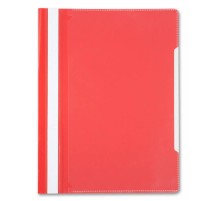 Папка-скоросшиватель Бюрократ -PS20RED A4 прозрач.верх.лист пластик красный 0.12/0.16