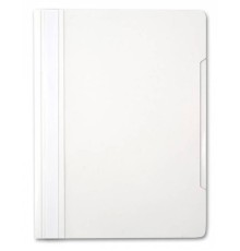 Папка-скоросшиватель Бюрократ -PS20WH A4 прозрач.верх.лист пластик белый 0.12/0.16