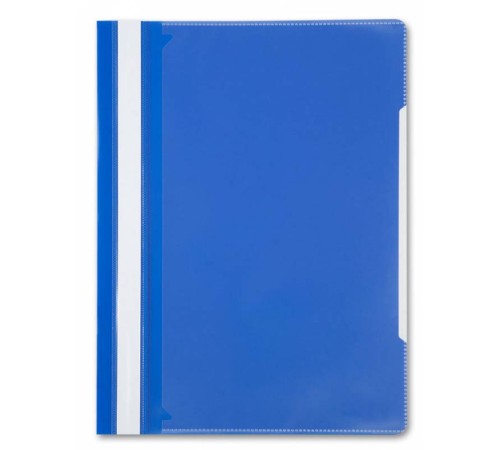 Папка-скоросшиватель Бюрократ -PS-K20BLU A4 прозрач.верх.лист карм.на лиц.стор. пластик синий 0.12/0.16