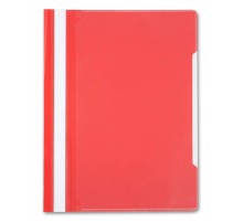 Папка-скоросшиватель Бюрократ -PS-K20RED A4 прозрач.верх.лист карм.на лиц.стор. пластик красный 0.12/0.16