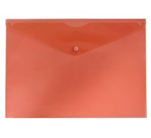 Конверт на кнопке Бюрократ Economy -PK100RED A4 тисненый пластик 0.10мм красный