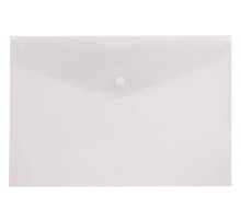 Конверт на кнопке Бюрократ -PK803TCLEAR A4 пластик 0.15мм прозрачный