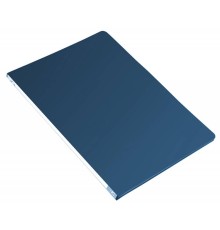 Папка метал.зажим Бюрократ -PZ05CBLUE A4 пластик 0.5мм торц.наклейка синий
