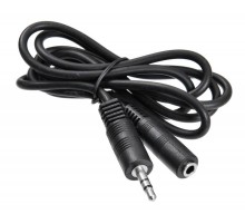 Кабель-удлинитель аудио Buro BAAC003-1 Jack 3.5 (m)/Jack 3.5 (f) 1м. черный