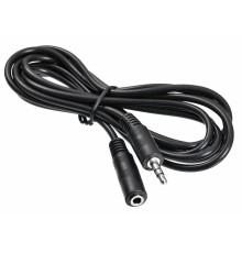 Кабель-удлинитель аудио Buro Jack 3.5 (m)/Jack 3.5 (f) 2м. черный (BAAC003-2)