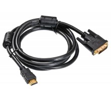 Кабель Buro HDMI-19M-DVI-D-1.8M HDMI (m) DVI-D (m) 1.8м феррит.кольца черный